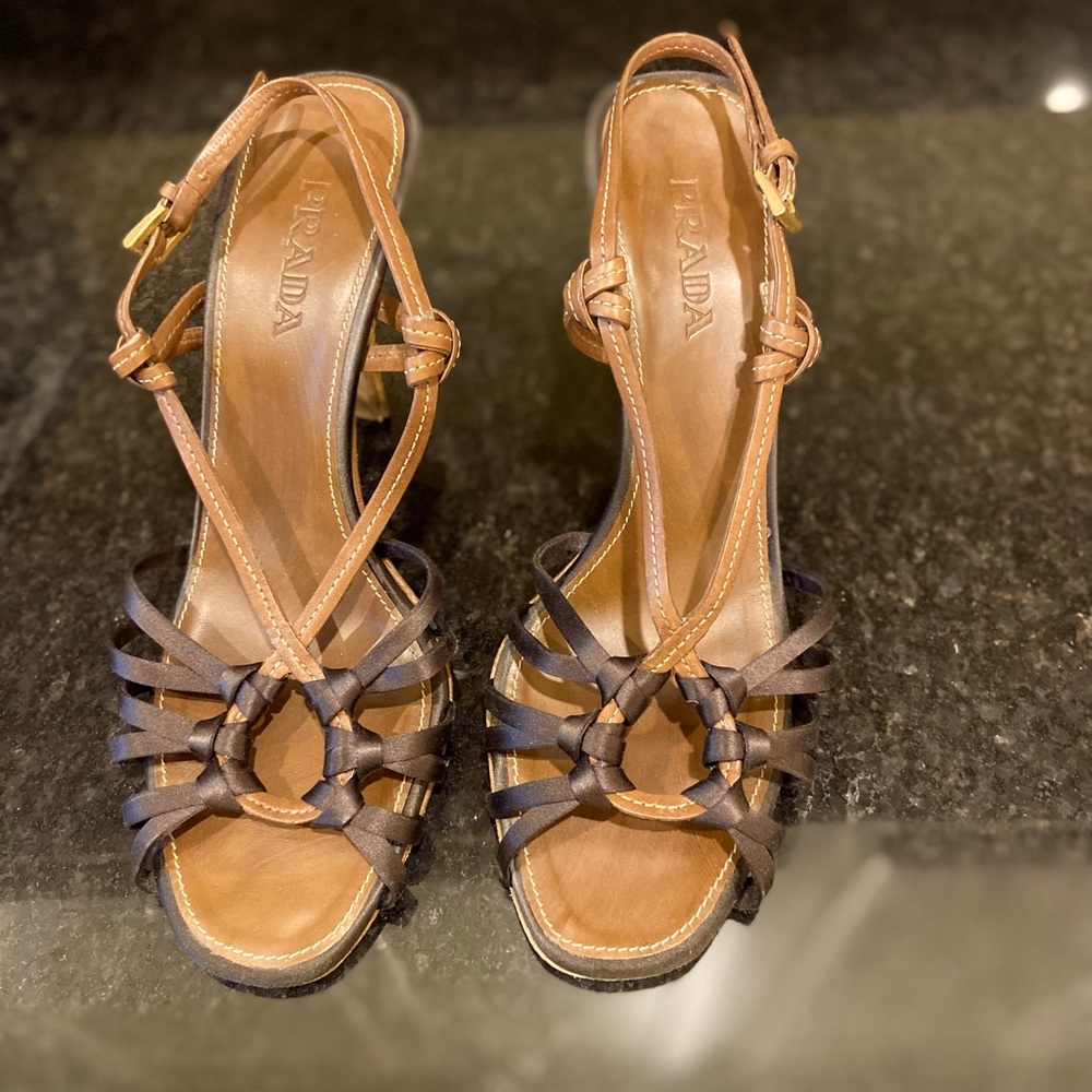 Prada Strappy heeled sandal. Size 37.5